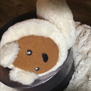 NWB Authentic Coach Teddy Bear Shearling Earmuffs